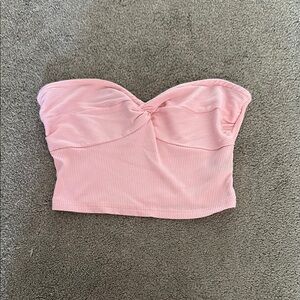 Light Pink Strapless Crop Top